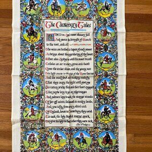 England Tea Towel The Canterbury Tales Canterbury Cathedral Shop Souvenir